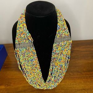 Multicolor beaded neclase
